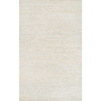 Jonathan Y Designs Griffin Rustic Farmhouse Woven Jute Solid Area Rug in Bleach at Nordstrom, Size 8Ft 0In X 10Ft 0In