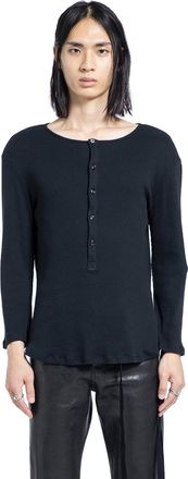 Ann Demeulemeester Ilyas Serafino Top in Cotton Rib Jersey