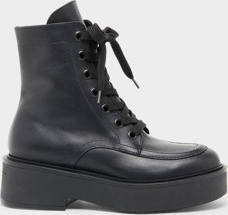 Gianvito Rossi Leather Lace-Up Boots