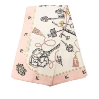 Herm&egrave;s Pre-owned Scarves, female, Pink, Size: ONE SIZE Pre-owned Les Cles Scarf