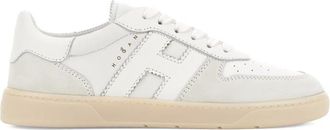 Hogan White Basket Leather Sneakers