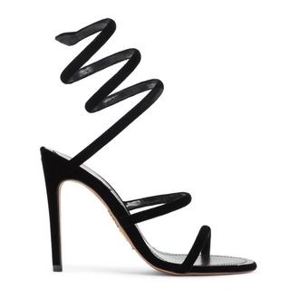 Rene Caovilla Sandali Velvet Snake - - Shoes - Donna - Nero - 40 EU