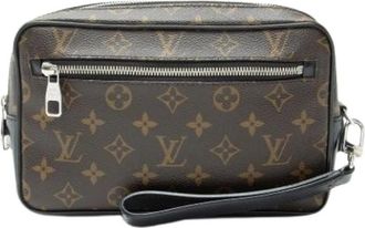 Louis Vuitton Pre-owned Clutches, male, Brown, Size: ONE SIZE Pre-owned Leather Clutch