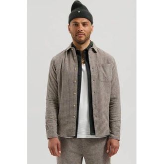 Dstrezzed regular casual overhemd bruin