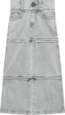 Vaquera denim midi skirt - women - Cotton - 27 - Grey
