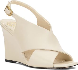 Vince Camuto Ameira Slingback Wedge Sandal in Creamy White at Nordstrom, Size 10