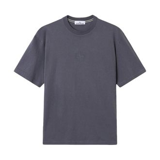 Stone Island T-Shirts, male, Blue, Size: XL T-Shirts