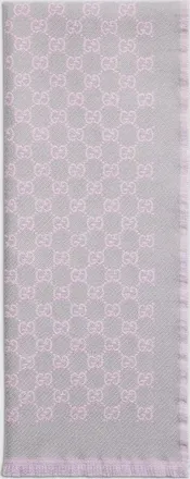 Gucci GG Wool Viscose Lam&eacute; Scarf, Grey