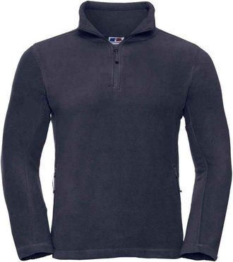 Russell Athletic Russell Heren Quarter Zip Outdoor Fleece Top (Franse marine)