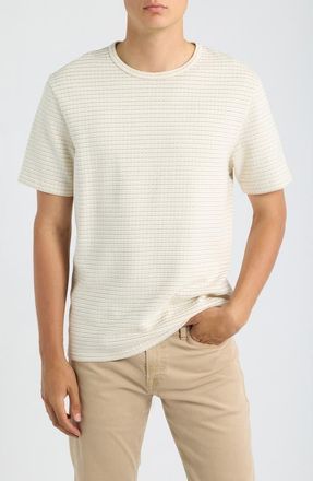 Frame Denim Jacquard Stripe T-Shirt in Cream/brown Stripe at Nordstrom, Size Xx-Large