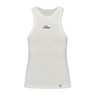 Palm Angels Dames, Tops, Wit, Maat: S Katoen