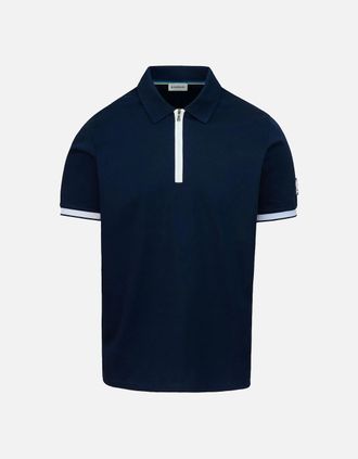 Sandbanks Mens Sandbanks Silicone Zip Polo Navy - Size: 44