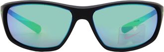 Nike Green Mirror Wrap Mens Sunglasses NIKE RABID FQ4765 003 63