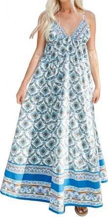 Free People Sorrento Stroll Printed Maxi Dress In Ivory Combo