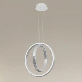 Trade Shop Trade Shop Traesio - Trade Shop - Sospension Led Range 64w Circular And Front Cristally Modern Bianco 32156