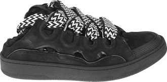 Lanvin Curb Mules - Heren - Sneakers - Zwart - 41 EU - Leer - Schoenen
