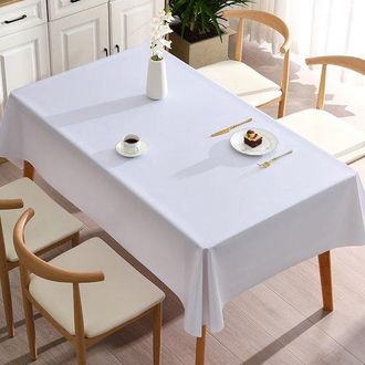 OEM Mantel Rectangular Antimanchas, Lavable E Impermeable, Ideal Para Restaurantes, Jardines, Fiestas O Uso Dom&eacute;stico. Color Blanco, 140 X 200 Cm