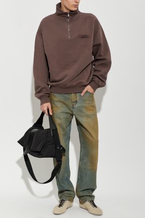 Jacquemus Cotton Sweatshirt Gros Grain, Mens, Brown