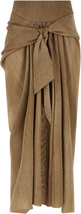 Ermanno Scervino Beige Marocain Skirt