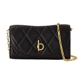 Burberry Womens Rocking Horse Wallet On Chain Black Lambskin