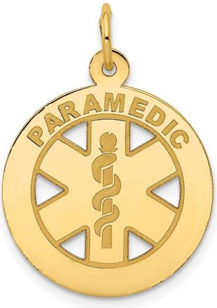 Diamond2Deal 14k Yellow Gold Medium PARAMEDIC Medical Pendant