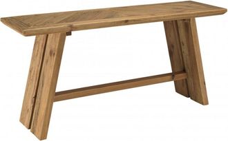 Macabane Consola de madera de pino reciclada de 160x45 cm