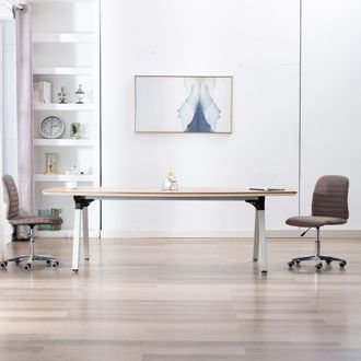 vidaXL Sillas De Comedor 2 Unidades Tela Gris Taup&eacute; Vidaxl
