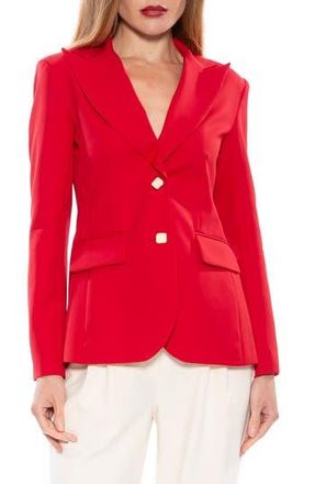 Alexia Admor Jessica Peak Lapel Blazer in Red at Nordstrom Rack, Size 6
