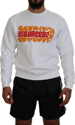 Dsquared2 Dsquared&sup2; Cotton Printed Long Sleeves Pullover Mens Sweater (Pre-Owned)