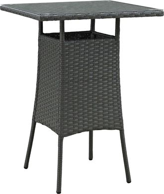 ModWay Discontinued Modway Sojourn Small Outdoor Patio Wicker Rattan Bar Table