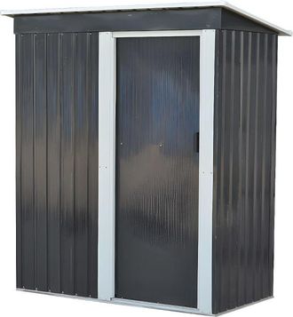 VENTE-UNIQUE.COM Cobertizo de jard&iacute;n acero gris antracita