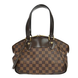 Louis Vuitton Verona Handbag Damier Brown Canvas Handbag (Pre-Owned)
