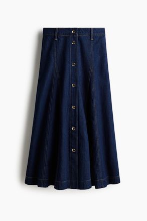 H&M Jeansjupe in A-Linie - Dunkles Denimblau