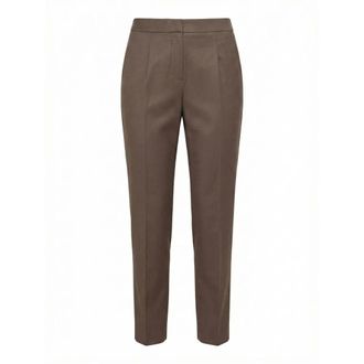 PESERICO Peserico, Slim-fit Trousers, female, Brown, Size: XL Viscose Cotton Cigarette Trousers