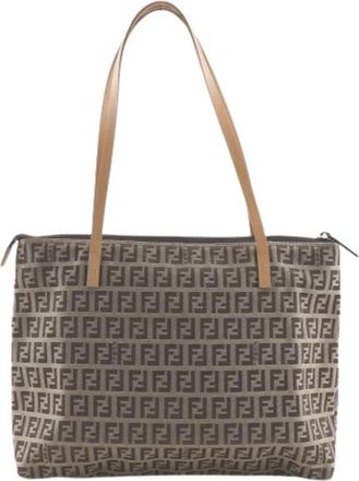 Fendi Pre-owned Canvas fendi-bags - Dames - Vintage Shopper - Bruin - ONE Size - Vintage