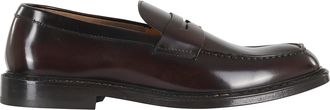 Doucal's Dark Brown Penny Leather-Sole Leather Loafers