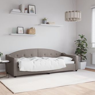 vidaXL Sof&aacute; Cama Sin Colch&oacute;n Tela Gris Taupe 80x200 Cm Vidaxl