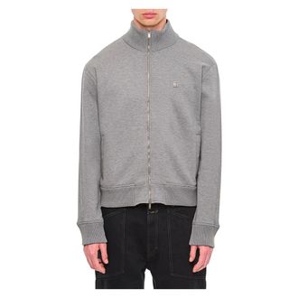 Givenchy Hoodies & sweatvesten, Heren, Grijs, L, Katoen, Logo Tracksuit met Rits