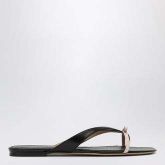 Ferragamo Mini Bow flip-flop black and powdery / regular fit