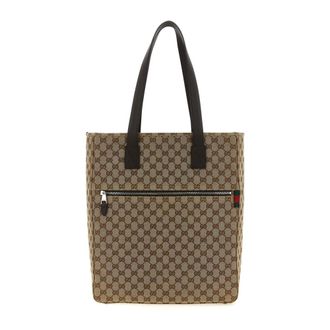 Gucci GG Supreme Canvas Tote Bag - Heren - Tassen - Bruin - Maat: ONE Size