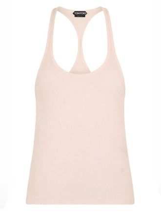 Tom Ford Neutrals Slim Fit Racerback Silk-Cupro Tank Top