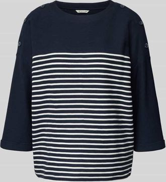 Tom Tailor Relaxed Fit Pullover aus Bio-Baumwoll-Mix in Marine, Gr&ouml;&szlig;e XXXL