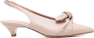 Halmanera Pumps Fede con cinturino posteriore 45mm - Toni neutri