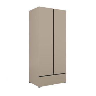 Petits Meubles Armario 2 puertas 1 caj&oacute;n taupe paneles laminados topo