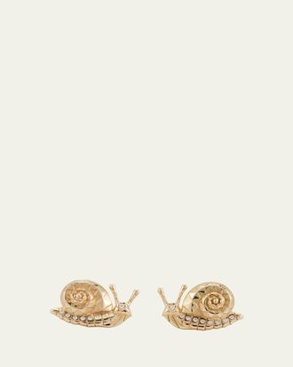 Harwell Godfrey Snail Stud Earrings with Diamonds