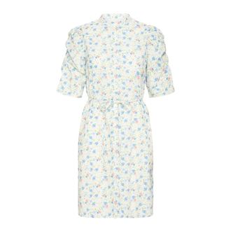 Ichi Jersey de Cachemira Azul Flores - Dresses - Mujer - Multicolor - 2XL