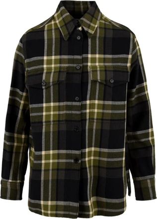 Aspesi Damesblouse 5414 - Dames - Overhemden - Groen - 2XS - Katoen - Overhemden