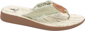 Corkys Footwear Womens Shaved Ice Frayed Edge Flip Flops In Mint