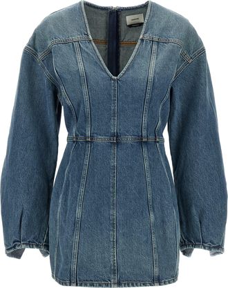 Haikure Blue Cotton Short Womens Dress