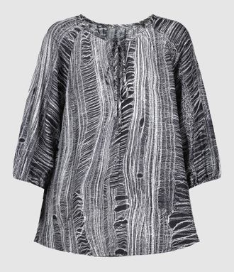 Raquel Allegra Top Poet Noir Blanc, Capsule June